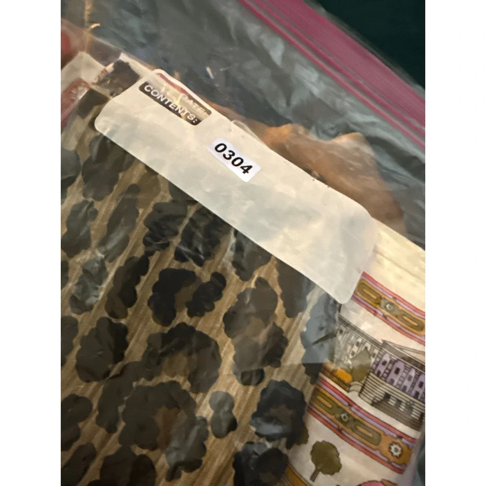 Vintage Leopard Print Rectangle Scarf Brown Tan Black‎ Animal Print Polyester